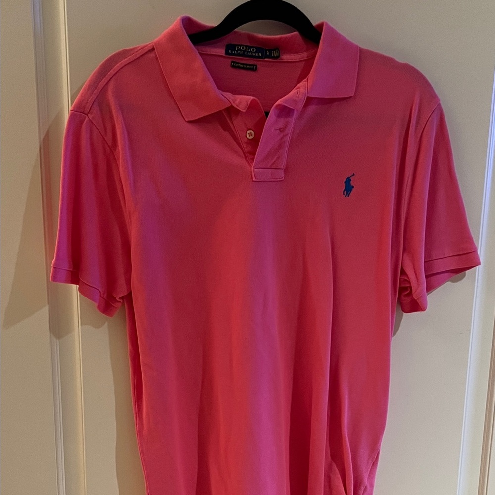 Polo by Ralph Lauren Men's Bright Pink Polo Shirt